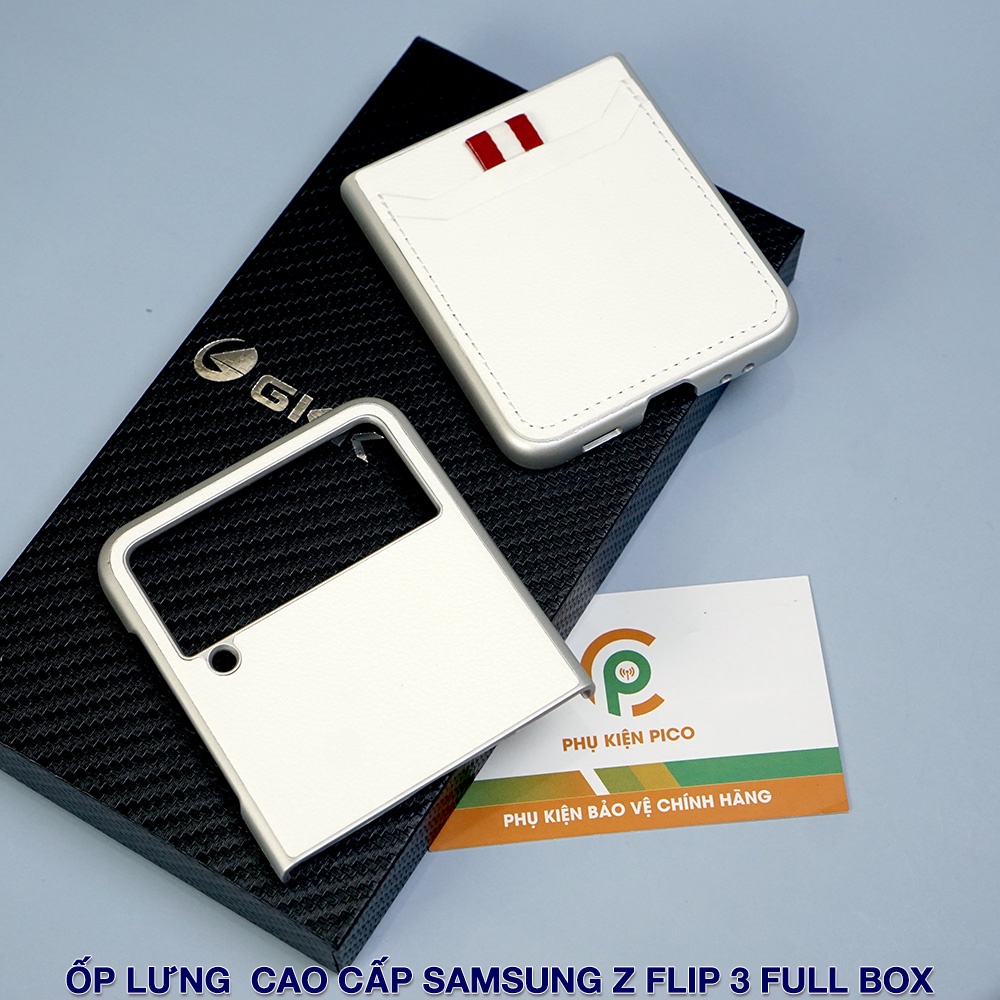 Ốp lưng Samsung Z Flip 3 Cao cấp có kính cường lực kèm ví thông minh - Ốp Samsung Galaxy Z Flip 3