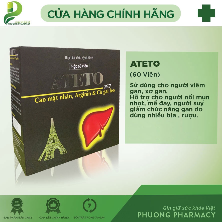 ATETO - Tăng cường chức năng gan, giải độc gan, bảo vệ gan