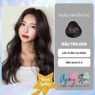 Thuốc Nhuộm Tóc NÂU TRÀ ĐEN Không Tẩy Tại Nhà Chính Hãng| AYMY STORE