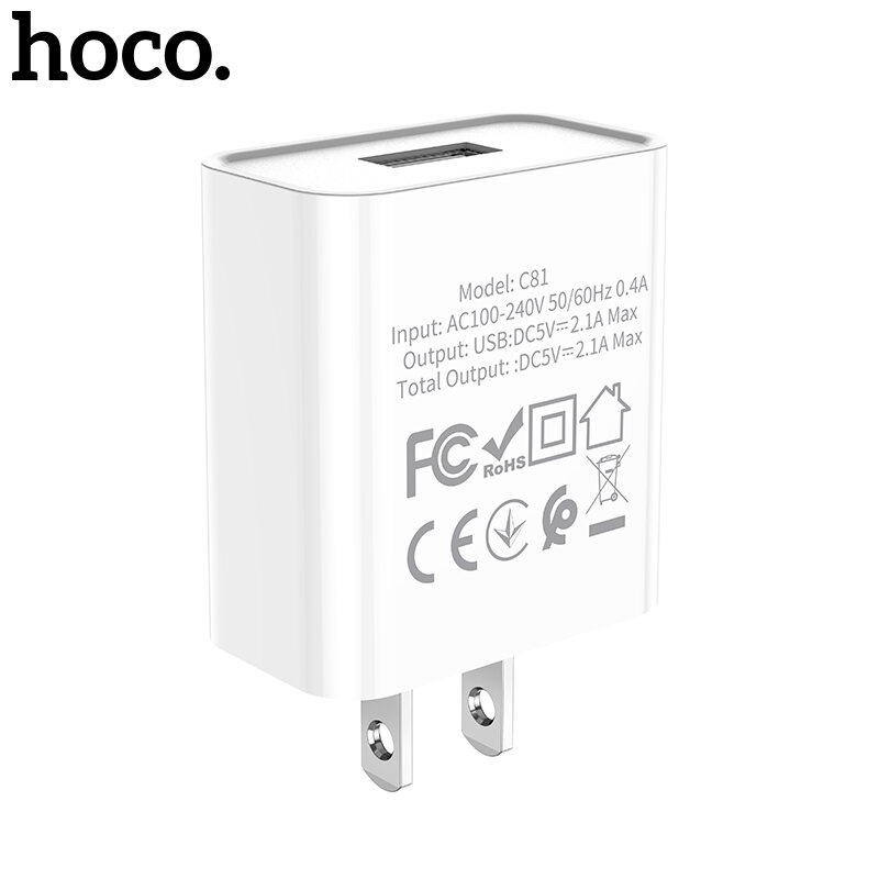 Đầu Sạc Nhanh HOCO C81 2.1A Cho Điện Thoại Android Samsung Xiaomi