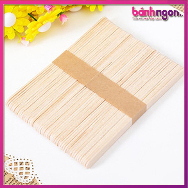 Set 50 Que Gỗ Bôi Sáp Tẩy Lông Dùng Một Lần/Que Quét Sáp Wax Lông, Làm Đẹp,loại To Mịn