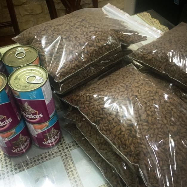 [Freeship HCM trên 150k]Combo thức ăn hạt khô cho mèo Cat’s eye 1kg và 1 lon pate whiskas