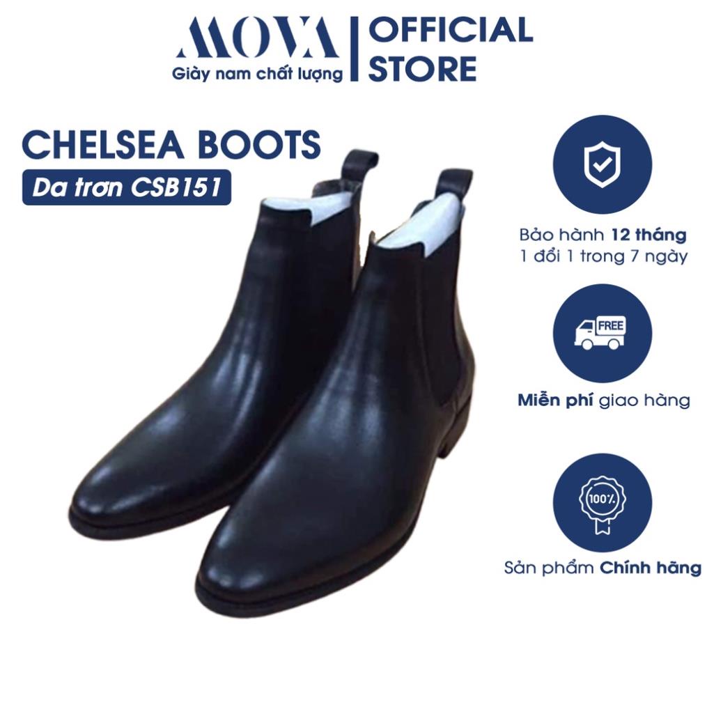 😼 Giày Chelsea Boots Nam da bò đế cao su đúc - Boots cho nam dễ phối đồ tăng chiều cao, giày cao cổ nam da bò