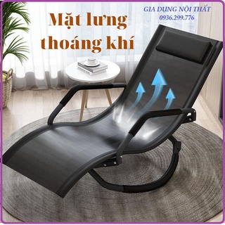 Re0702 Ghế bập bênh xếp gọn thư giãn lưới thoáng khí chịu lực 150kg - Ghế xếp gọn thư giãn