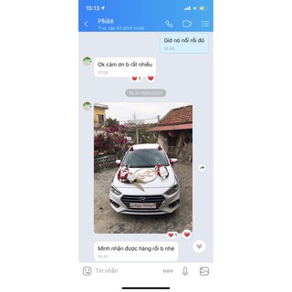 HOA XE CƯỚI TRẮNG ĐỎ