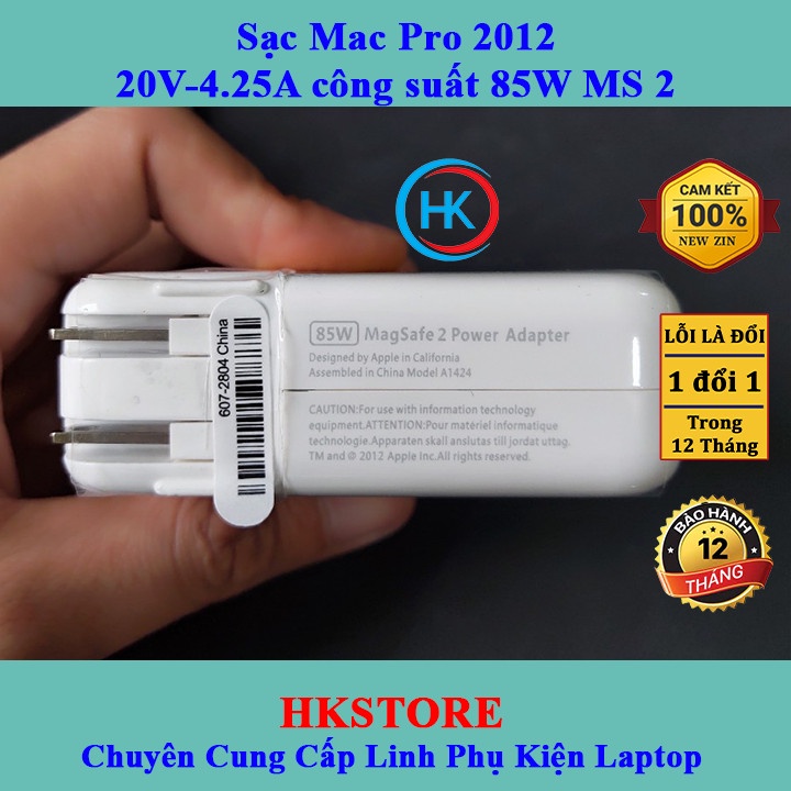 Sạc Macb00k Air Pro 85W Magsafe2 20V-4.25A Macb00k A1395 A1398 A1435 A1436 A1465 A1466 A1424 A1425