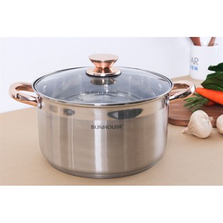 Nồi inox 5 đáy 24cm sunhouse ms 24224