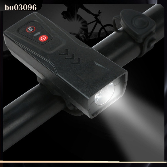 Bộ Đèn Trước 2 Trong 1 Chống Nước Kèm Còi Sạc Usb Cho Xe Đạp