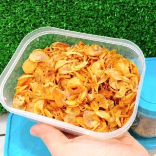 Hũ pet 100gr Hành phi tự chiên ở nhà ăn béo béo, giòn tan.