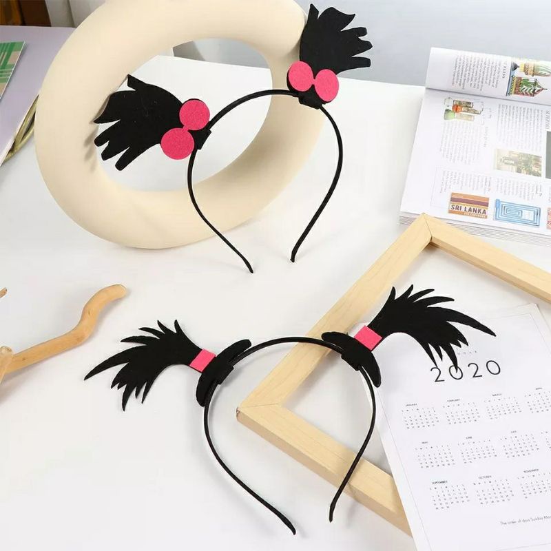 Cài tóc dấu chấm hỏi chùm tóc hài hước phong cách Hàn Quốc