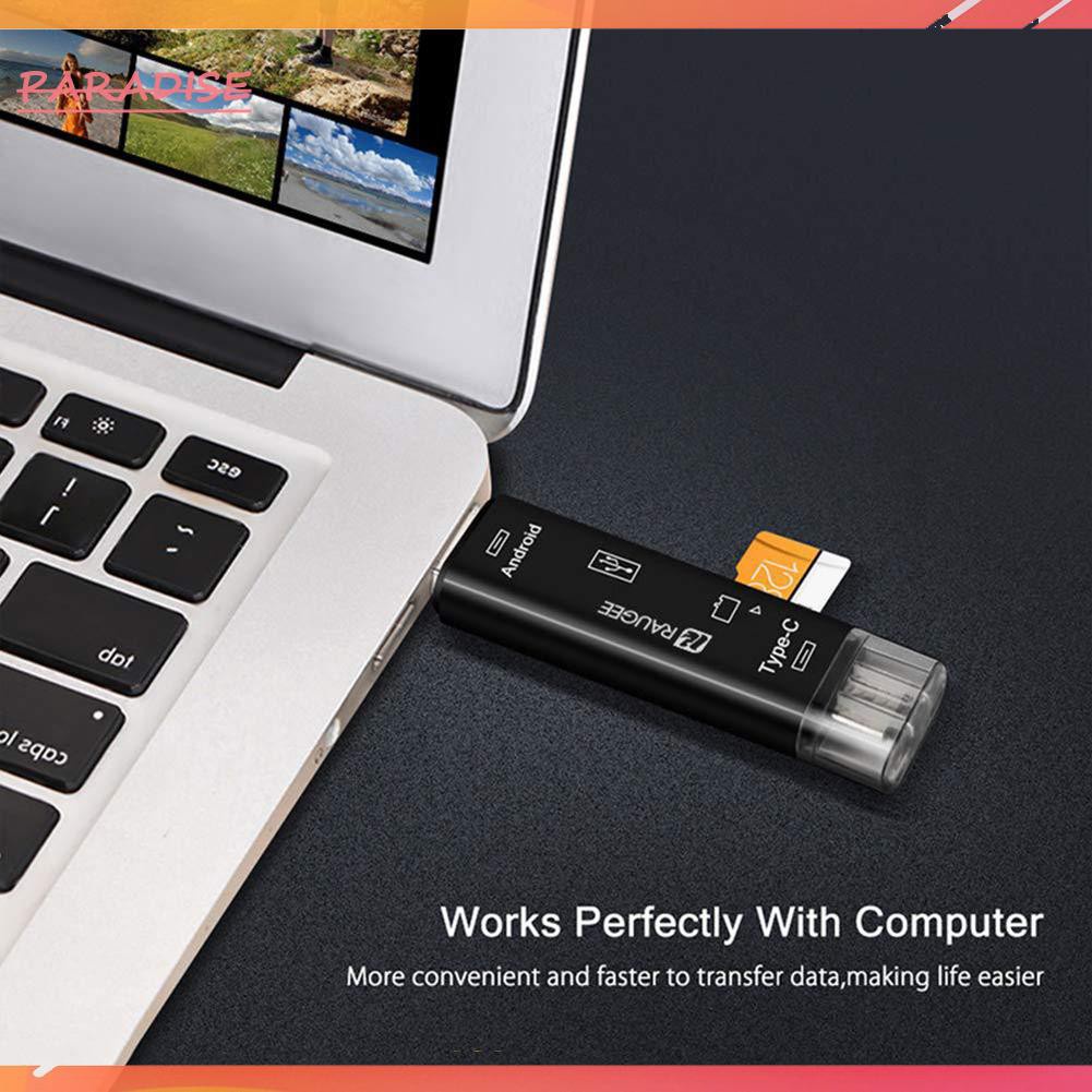 Đầu Đọc Thẻ Nhớ Micro Usb Otg 5 Trong 1 Cho Điện Thoại Laptop | BigBuy360 - bigbuy360.vn