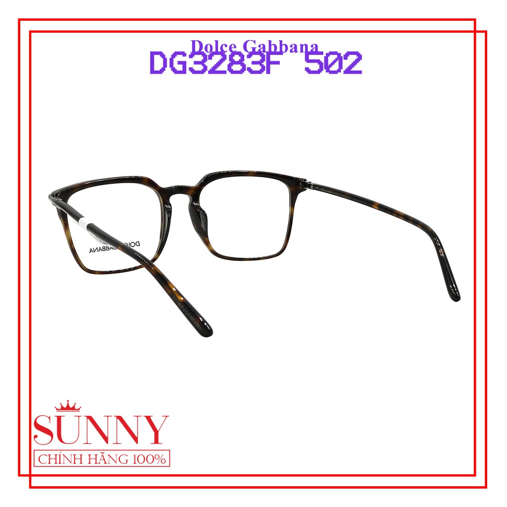 Gọng kính nam nữ chính hãng Dolce &amp; Gabbana DG3283F 502 màu sắc thời trang, thiết kế dễ đeo bảo vệ mắt