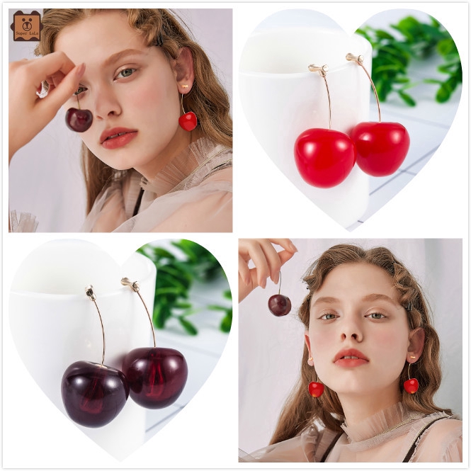 Hoa tai hình quả cherry đáng yêu cho nữ