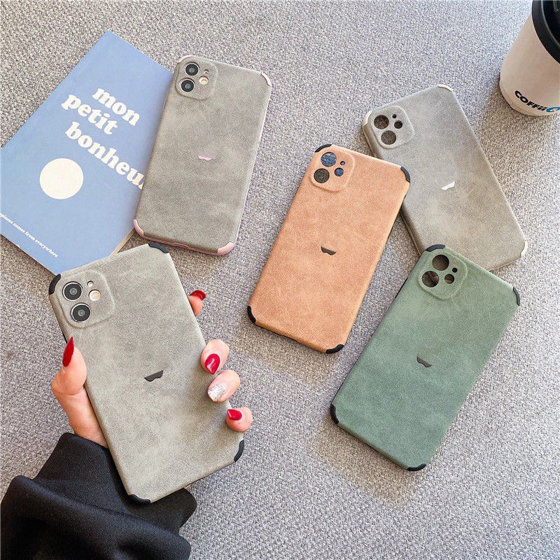 Ốp điện thoại mềm chống sốc và rơi in logo màu macaron chống nước thích hợp cho IPhone 7 6 6S 8+ 12 11 PMax X SE XS XR