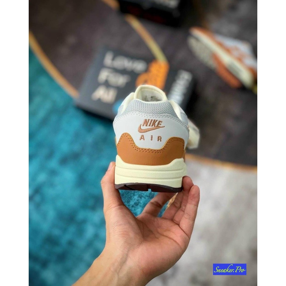 Fullbox Giày thể thao nam nữ Air Max 1 Patta Waves Monarch  màu trắng cam cực chất