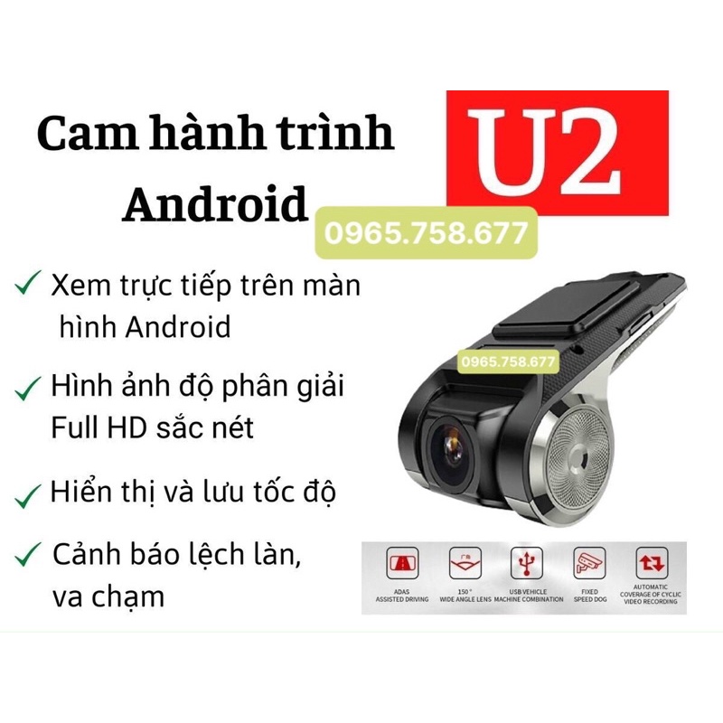 Cam hành trình U2 tích hợp androi
