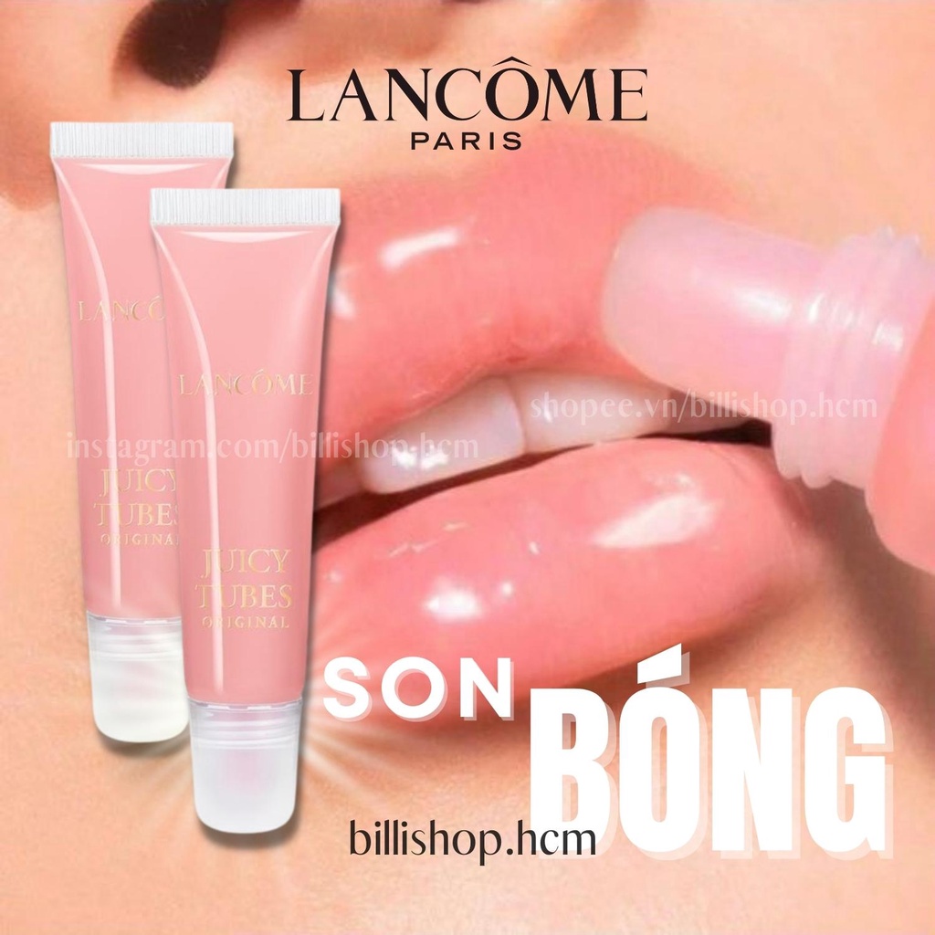 Fullsize 15ML - Son bóng Lancome Tubes Original Lip Gloss 02 Spring Fling - hồng nhạt