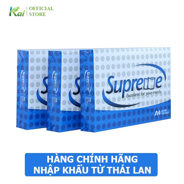 [GIAO NHANH] 1 REAM Giấy A4 SUPREME 80 gsm, 500 tờ, HÀNG CHÍNH HÃNG, nhập khẩu THÁI LAN - GÍA RẺ