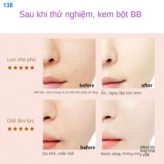 2021✗◙[Kem BB + Phấn trang điểm] Kem Nền Che Khuyết Điểm Làm Trắng Giữ Ẩm Kiểm Soát Dầu Không bết dính Bộ Chống Thấm Nướ