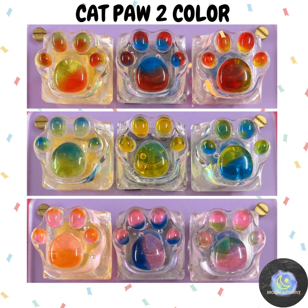 🐾keycap lẻ chân mèo trong suốt, đệm chân mèo 2 màu🐾