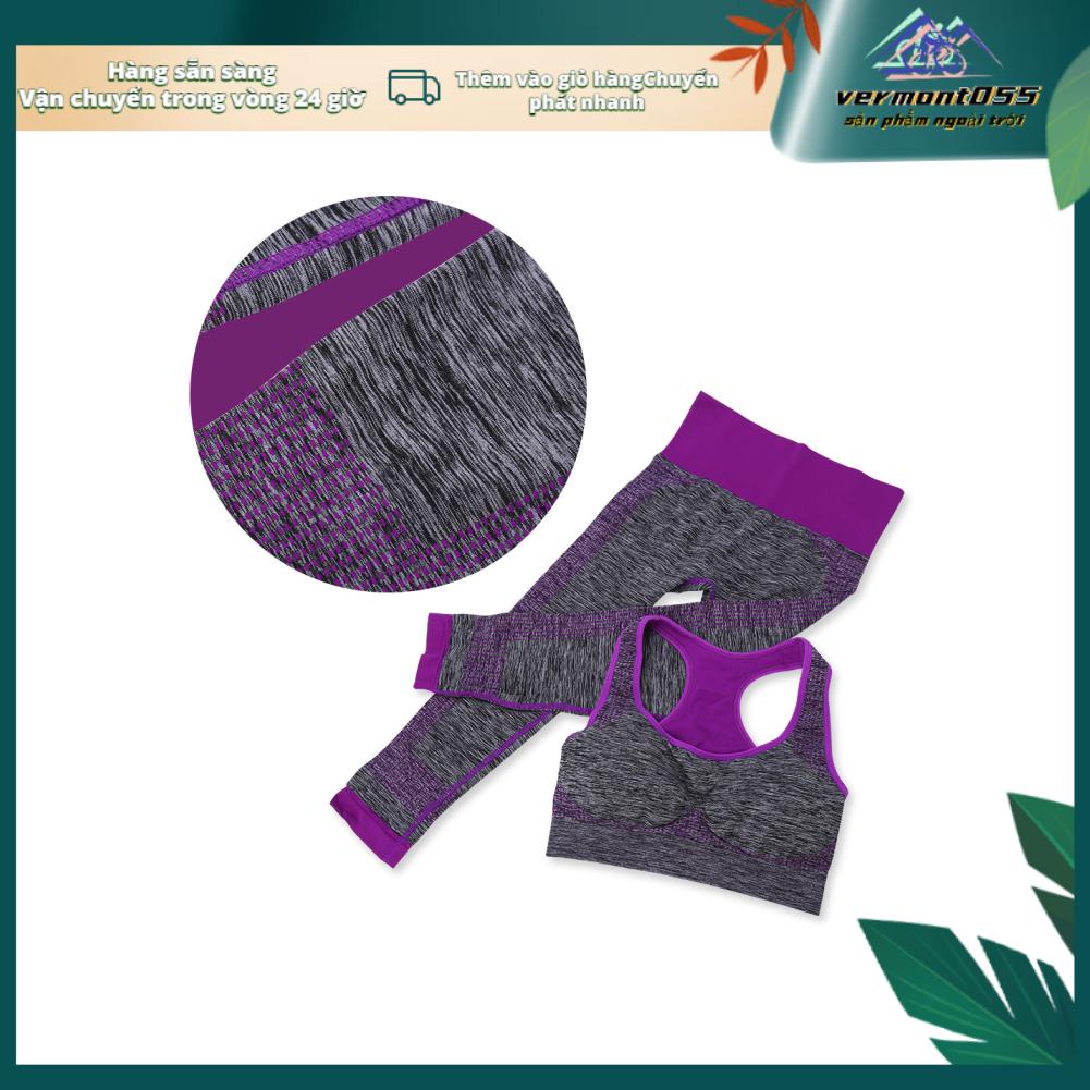 Vermont055 Women Fitness Workout Gym Yoga Tarining Suits Bra Pants Sports Wear