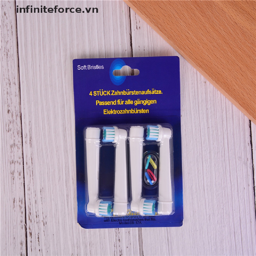 (Hàng Mới Về) Bàn Chải Đánh Răng Điện 4 Đầu Tiện Lợi Cho Oral B SB-17A