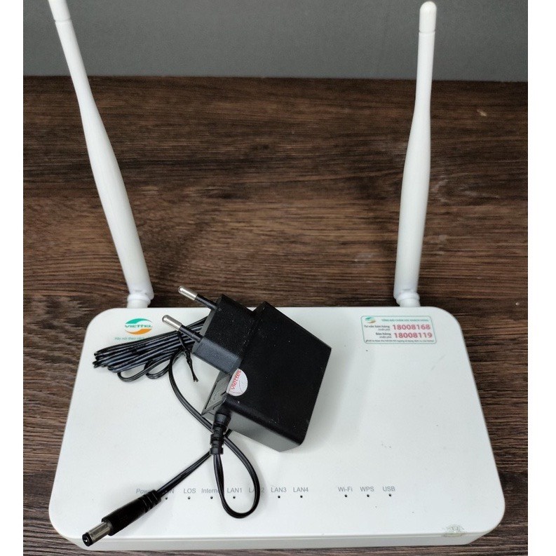 Modem cũ Viettel ZXHN F670Y kèm nguồn 2 băng tần hỗ trợ cài đăt tên và mk wifi theo yêu cầu cắm vào là chạy