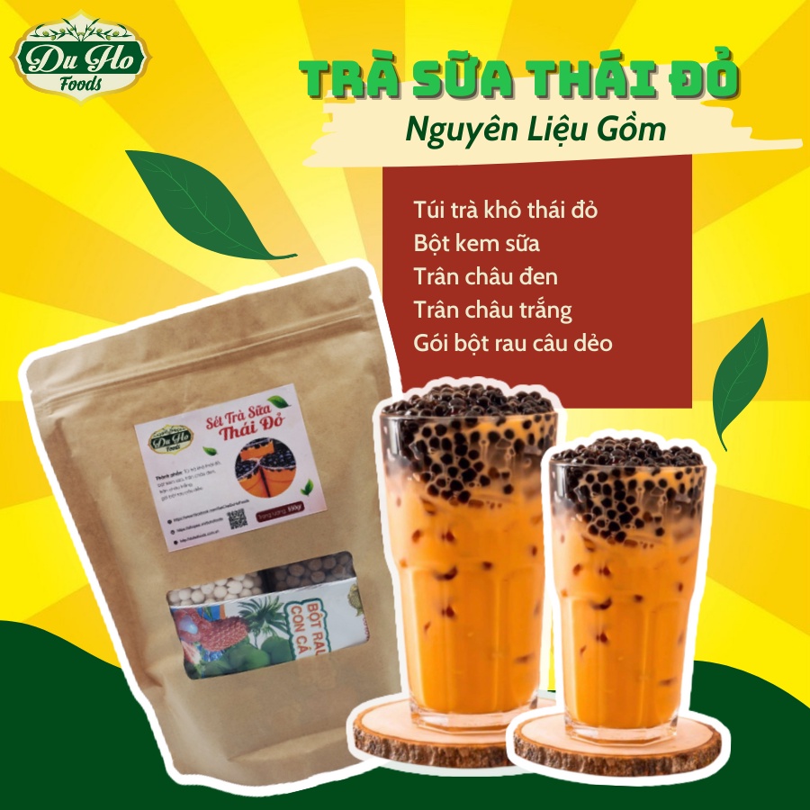 SET TRÀ SỮA DUHO nấu 3 LÍT ( Thái xanh, Thái Đỏ, Hồng Trà)