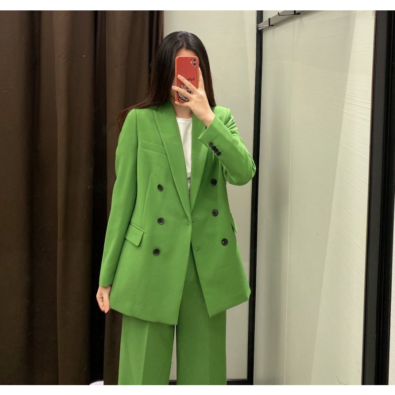 SET ÁO BLAZER QUẦN SUÔNG DÀI HÀNG XUẤT XỊN ZR