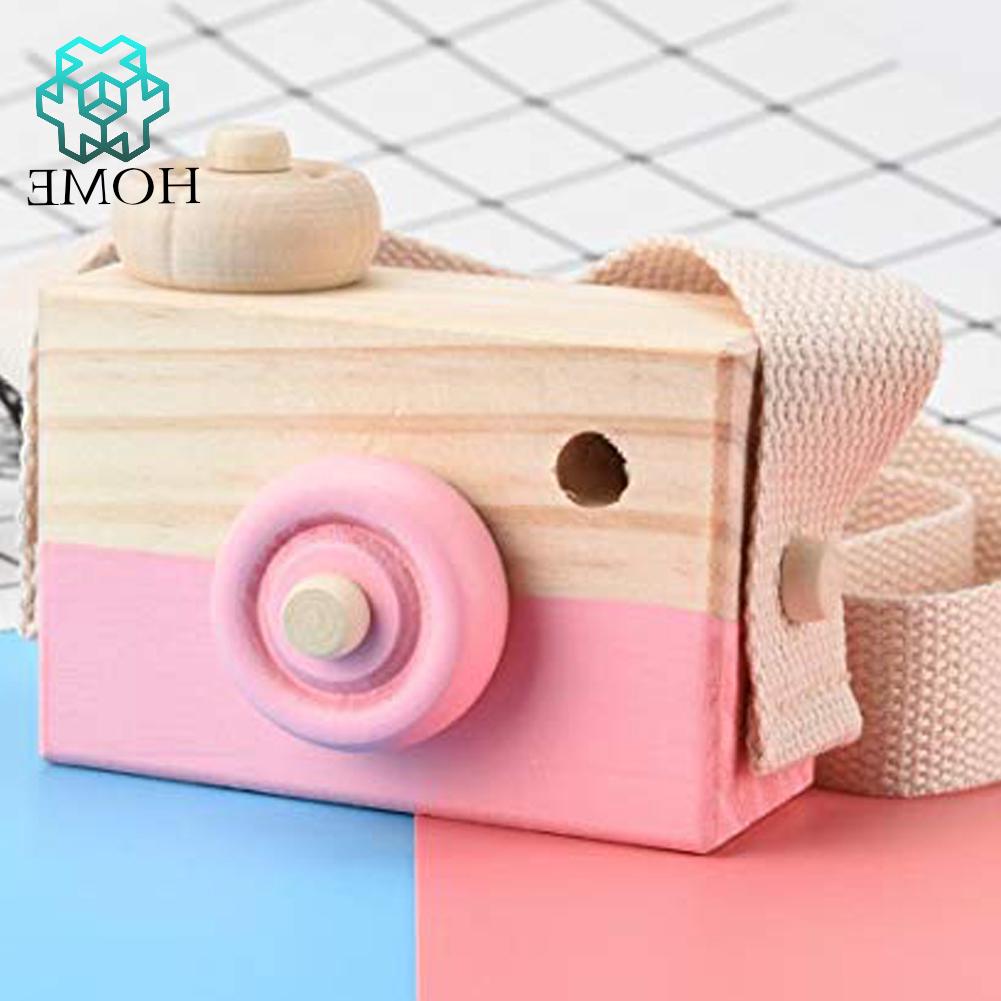 ♚Wooden Mini Camera Toy Pillow Kids’ Room Hanging Decor Portable Toy Gift