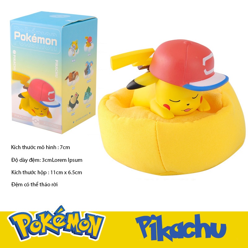 Mô Hình Pokemon 6 Pokemon Nằm Ngủ Dễ Thương