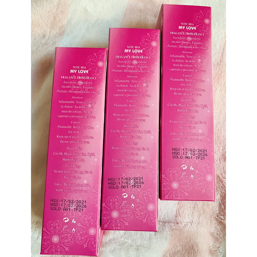 NƯỚC HOA MY LOVE NỮ 35ML - Có lựa chọn