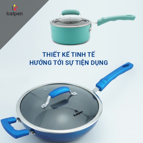 Chảo Chống Dính Đáy Từ Phẳng Cao Cấp Kalpen Inzager Chảo Sâu Lòng Size 20cm-28cm Dùng Cho Mọi Loại Bếp
