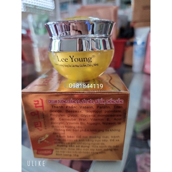 kem lee young dưỡng trắng da chống lão hóa 15gr[ chính hãng cty ]