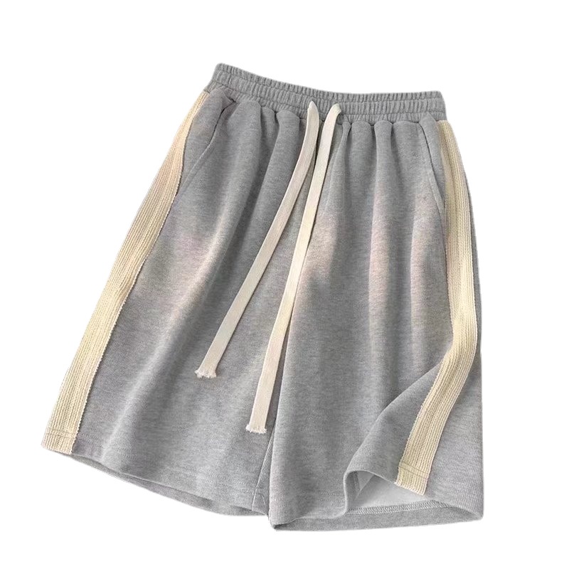 Quần ngắn ống rộng Họa Tiết Sọc Ngang Phong Cách Nhật Bản Dành Cho Nam