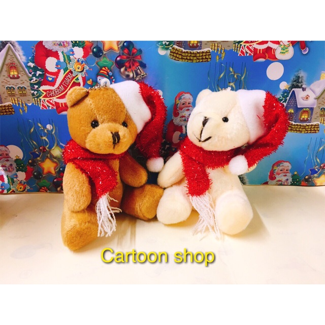 Gấu bông noel 12cm