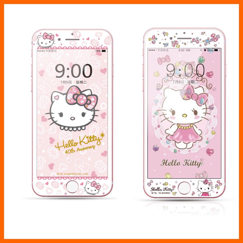 [Monika Shop] Kính cường lực iPhone 6plus 6splus hoạ tiết Hello Kitty xinh xắn bảo vệ