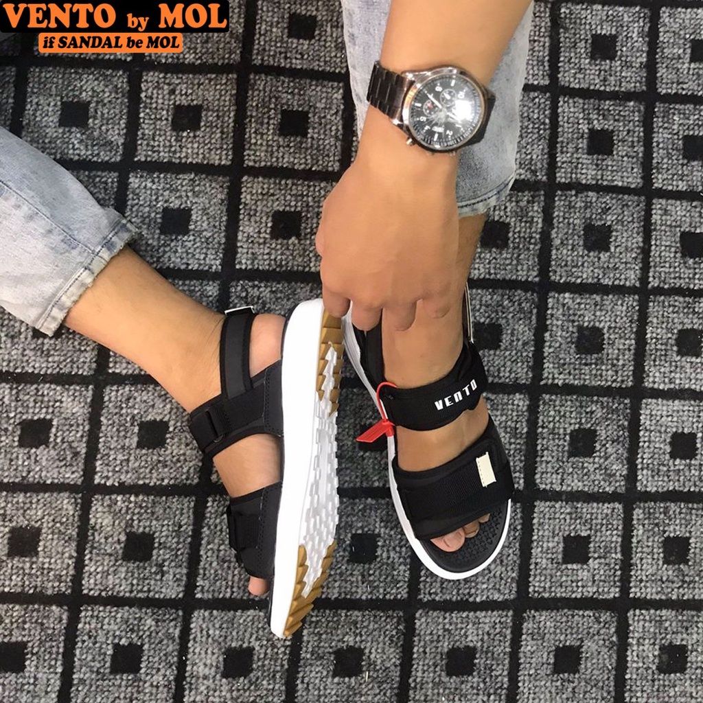 Giày sandal Vento nam quai ngang bản to có quai hậu điều chỉnh được mang đi học đi biển du lịch NB57G