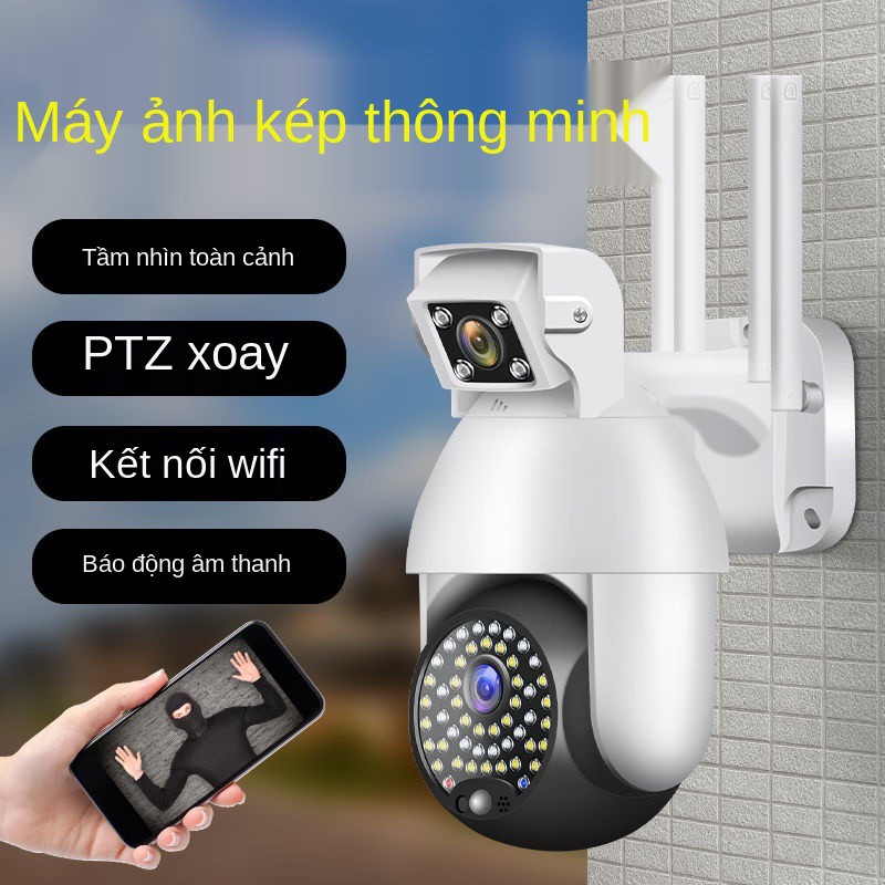 Camera ngoài trời Giám sát HD Cơ thể con người Theo dõi xoay tự động Trang chủ Từ xa Điện thoại di 360 độ Wi-Fi khôn