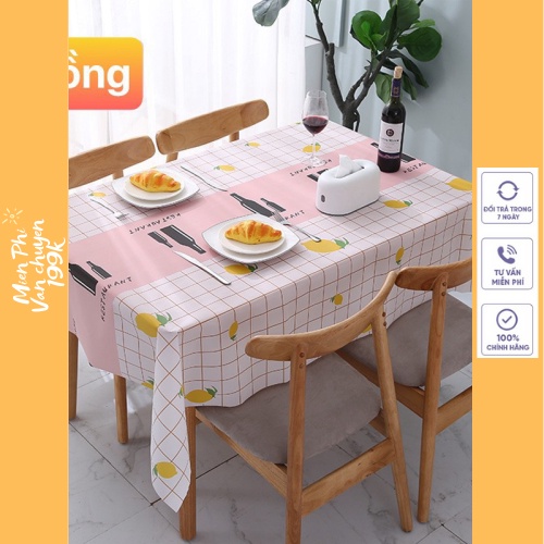 khăn thảm trải bàn nhựa PVC chống thấm nước 88107