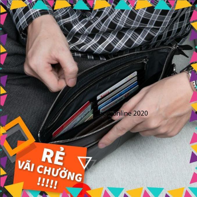 bon [ HÀNG HIỆU- SIÊU VIP] Clutch cầm tay nam/Clutch da bò thật RBMLC - 004