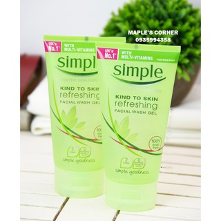 Sửa rửa mặt Simple Kind To Skin Refreshing Facial Wash Gel 50ml