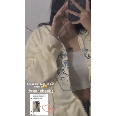 ÁO KHOÁC HOODIE ZIP ANGEL AK01 | Sugar.blingbling