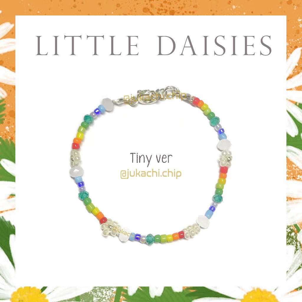 Vòng tay hạt cườm hoa cúc handmade - Little Daisies bracelets