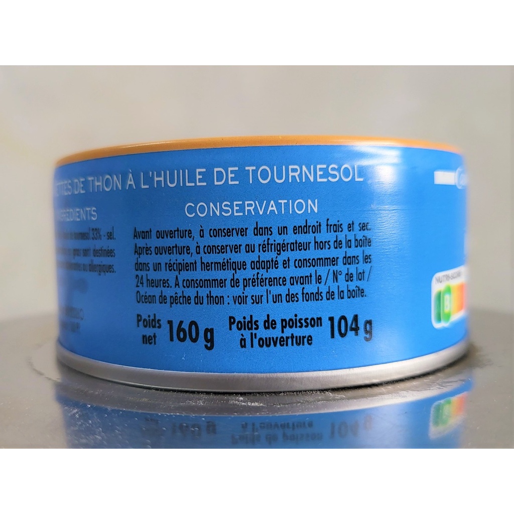 Vụn Cá Ngừ Ngâm Dầu Hướng Dương Casino 160g - Casino Miettes de thon - A l'huile de tournesol
