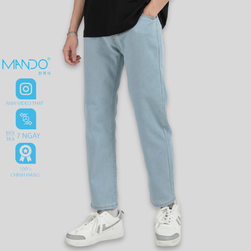 Quần Jean Nam Dáng Rộng Kiểu Dáng Thời Trang Mando, Phong Cách QJ33 - Hàng nhập khẩu