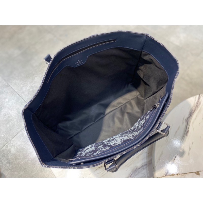 Túi xách/ cặp công sở cho nam Louis Vuitton LV kèm cluth da thật cao cấp màu loang hàng 1-1 vip