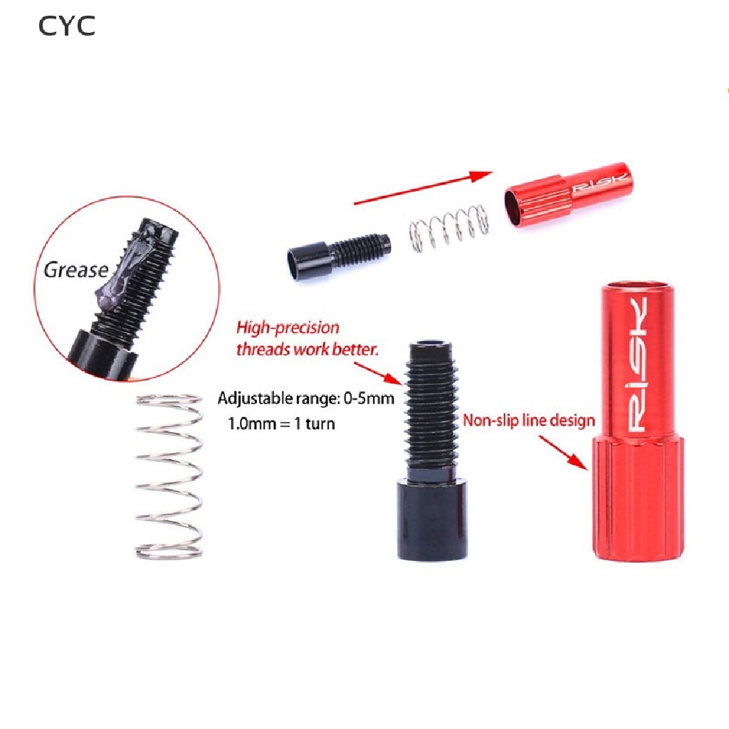 CYC 2pcs Bicycle Cable Adjuster Screw Road Bike Derailleur Regolatore Shift Cabl CY