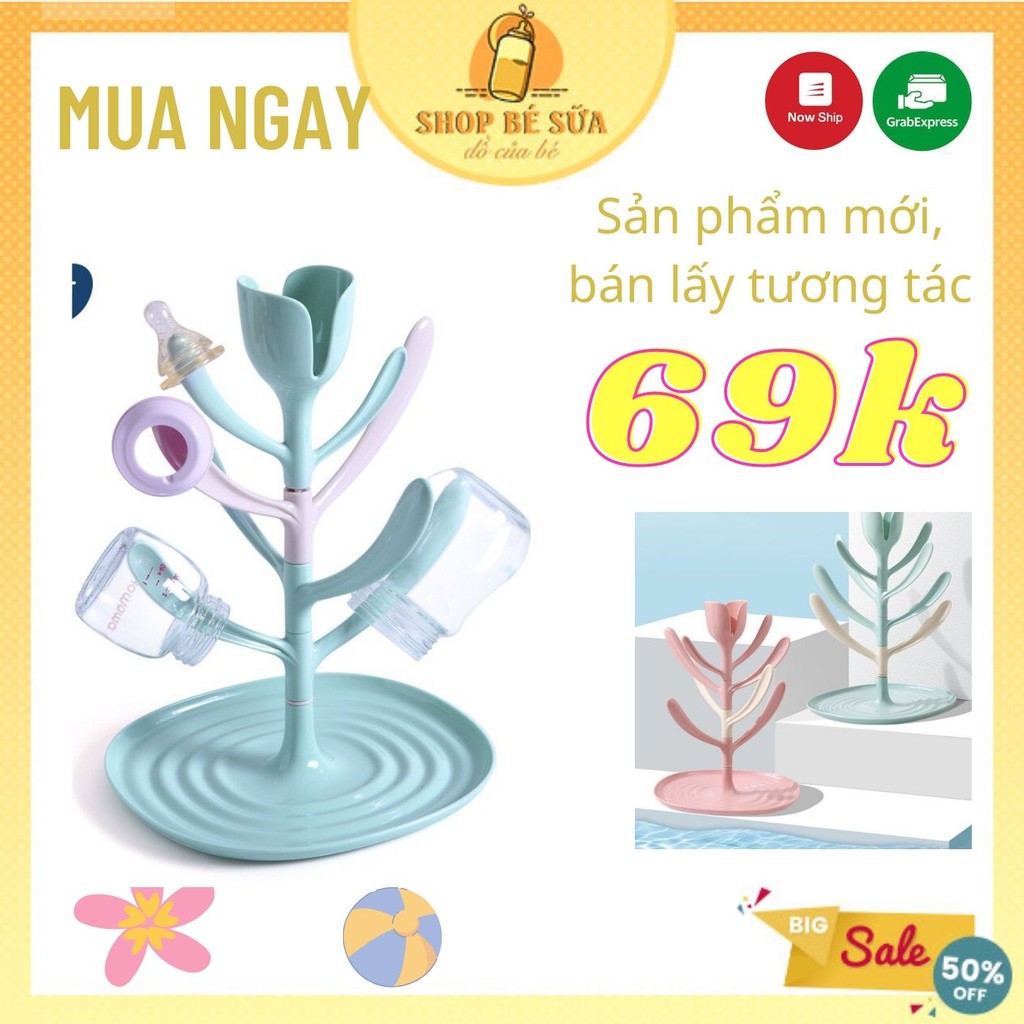 Khay úp bình sữa 𝑭𝑹𝑬𝑬𝑺𝑯𝑰𝑷  Gía úp bình sữa hình cây sạch sẽ, tiện lợi