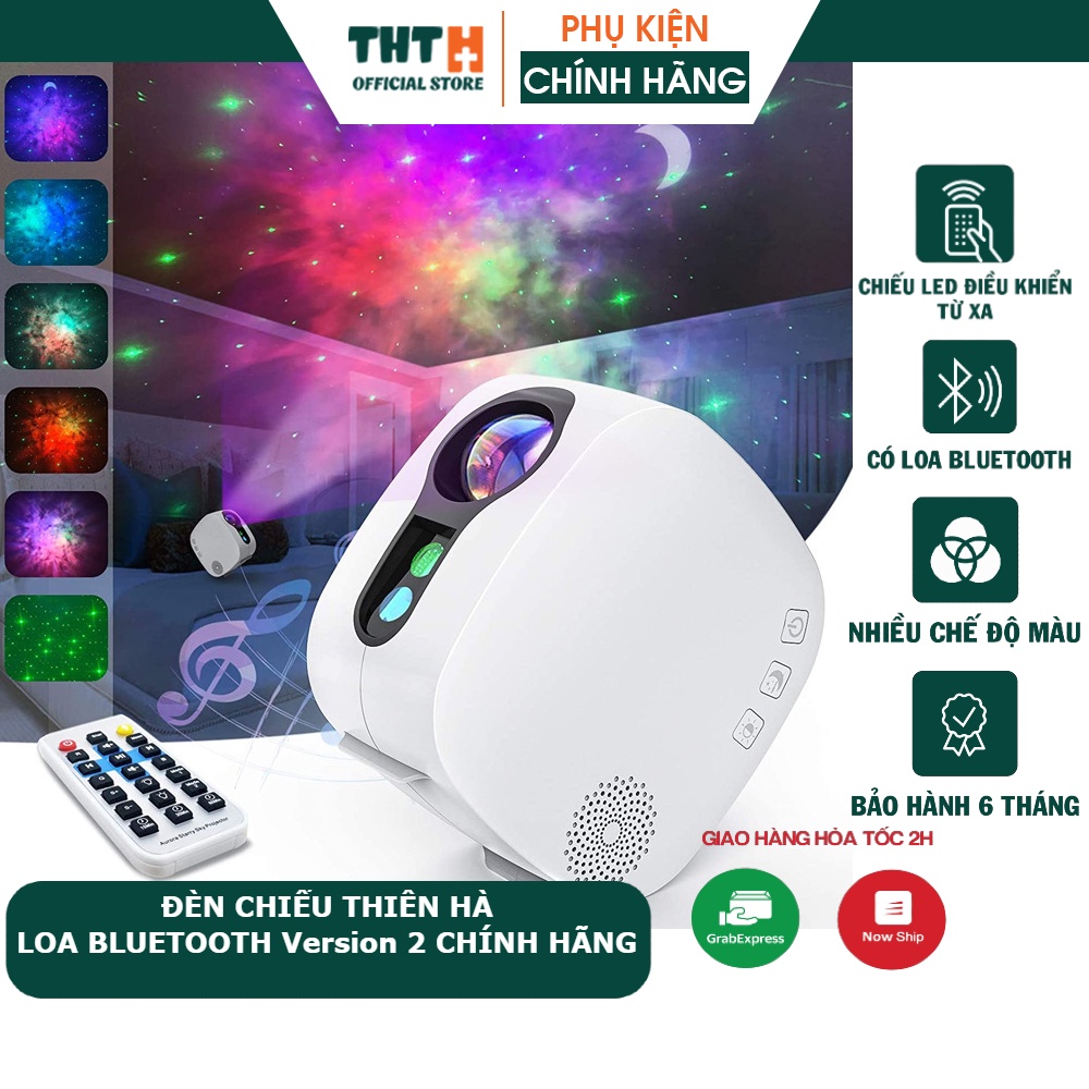Đèn thiên hà v2 Loa bluetooth thế hệ mới, Chiếu bầu trời sao dùng để trang trí nhà cửa + phòng bay